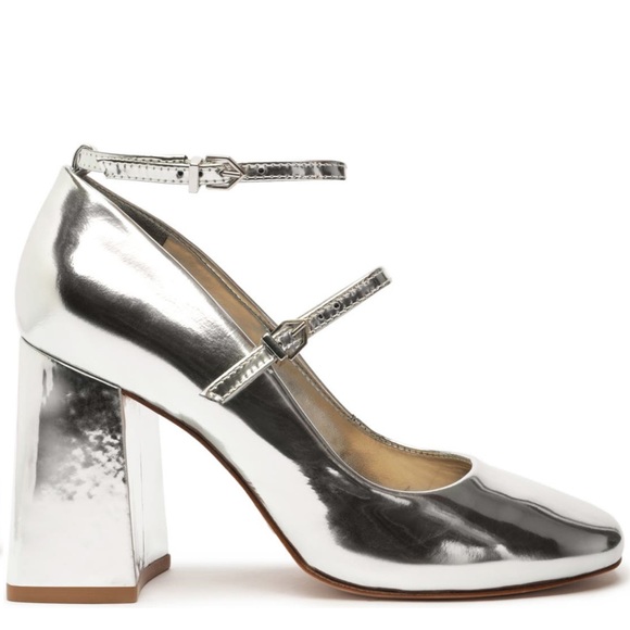 Schutz Dorothy silver Mary Jane pumps nwob 6.5 main image 0
